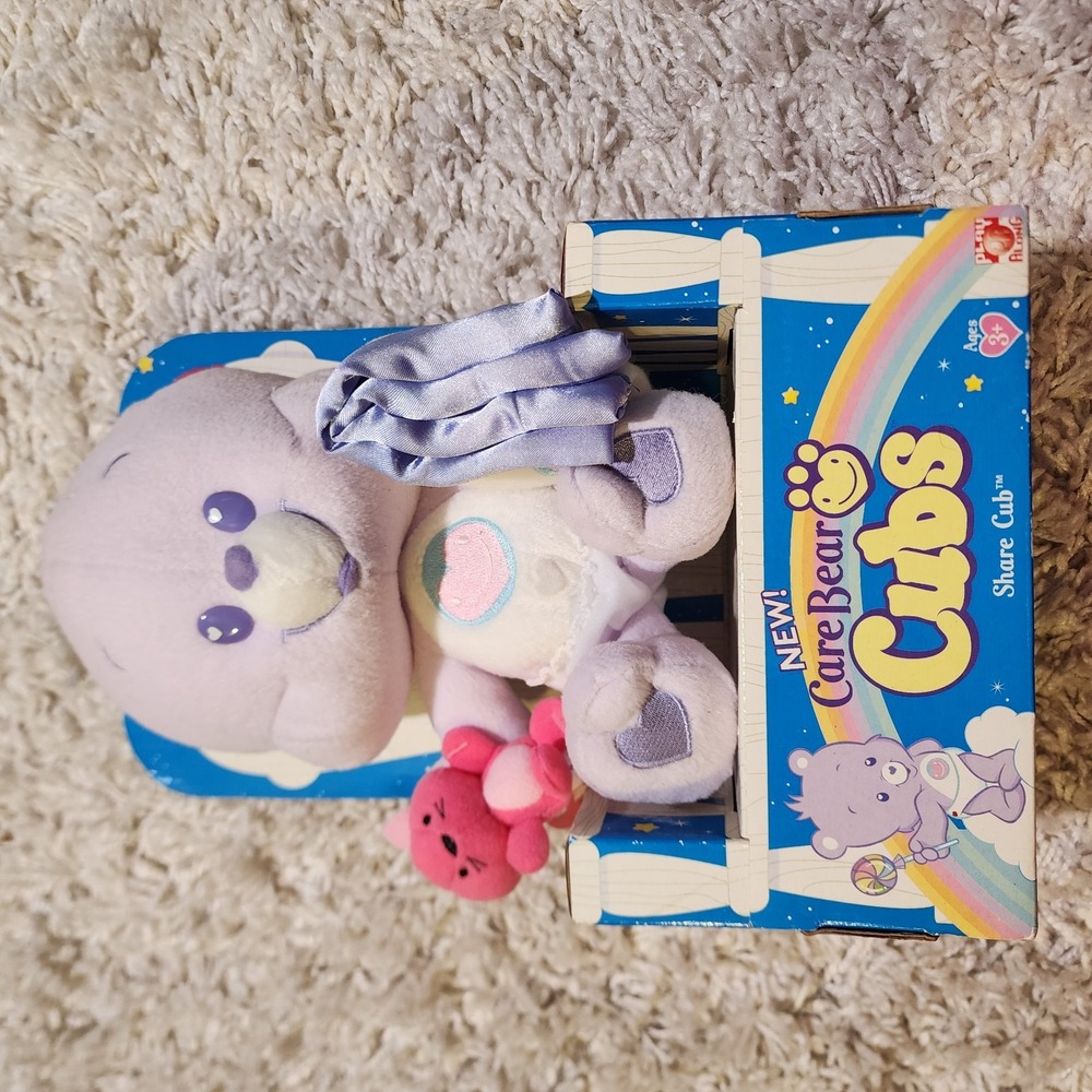 ☀️ Care Bear Cubs Share Cub Plush 2005 Stuffed Animal New‎ in Package
